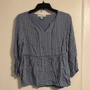 Blue Striped Women's Top